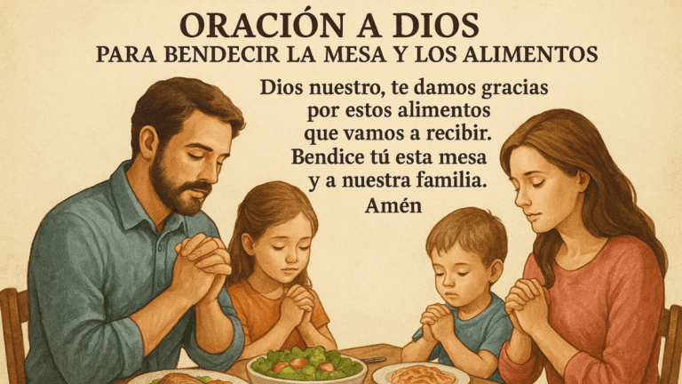 Oración a Dios para bendecir la mesa y los alimentos en familia
