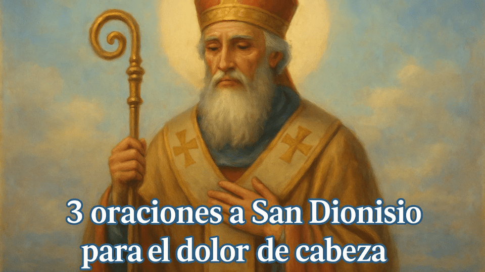 Oraciones a San Dionisio para aliviar dolores de cabeza.