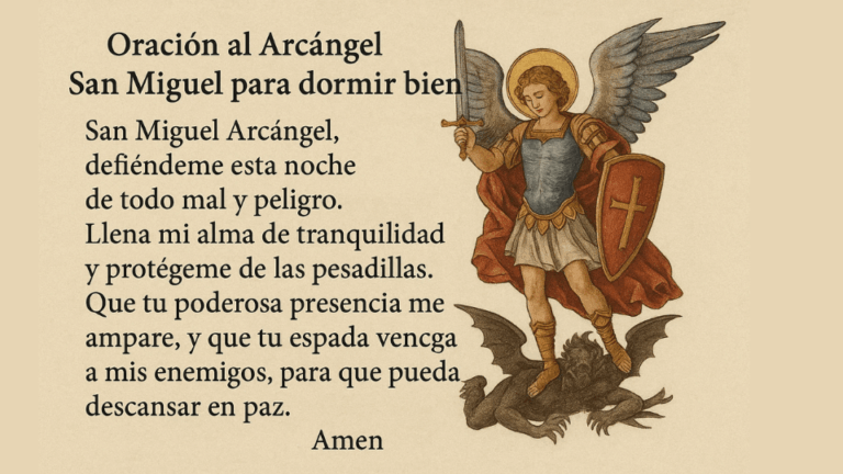 Oración al arcángel San Miguel para dormir bien
