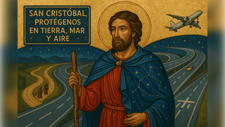 Oración a San Cristóbal para pedir protección al salir de viaje.